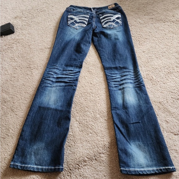 Reign Jeans Women 7 Blue Bootcut Denim - Picture 2 of 3